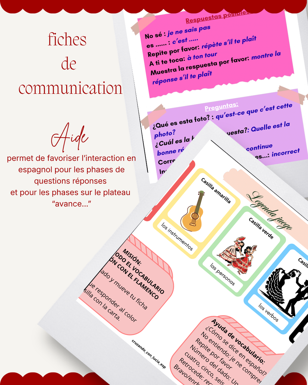 Activité jeu flamenco